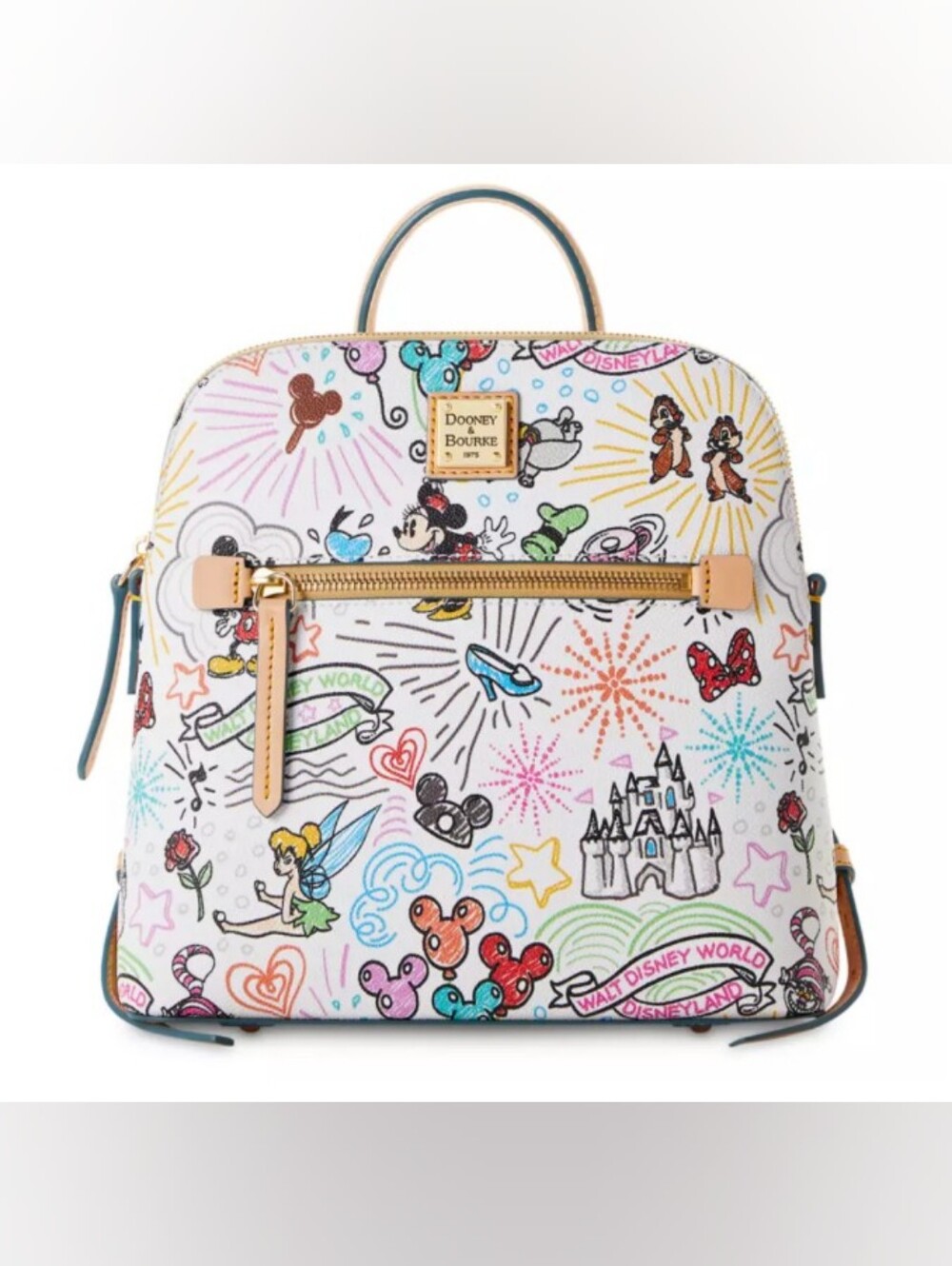 Dooney & Bourke White Multicolor Disney Sketch Mini Backpack
